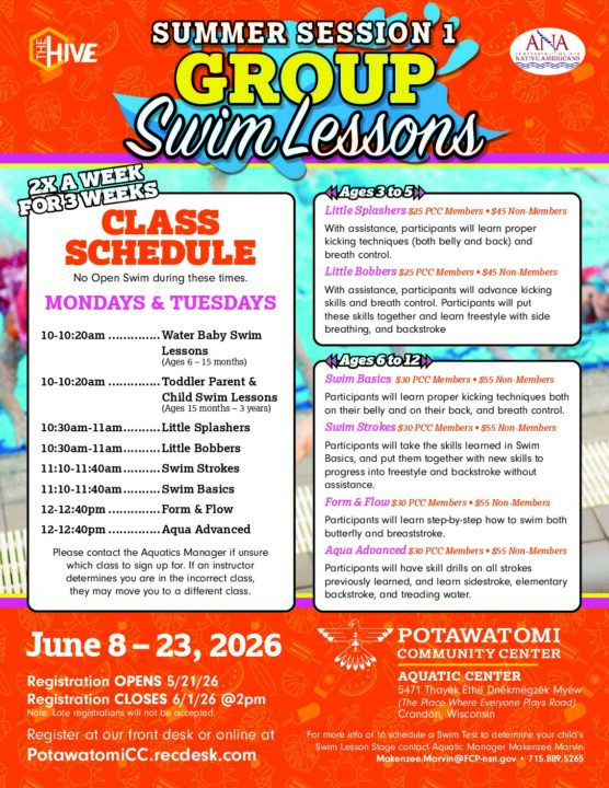 Summer Session 1 Swim Lessons