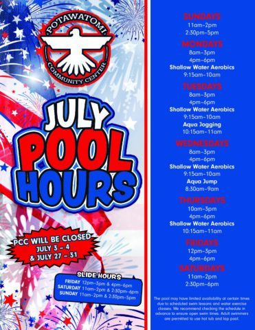 July Pool Hours